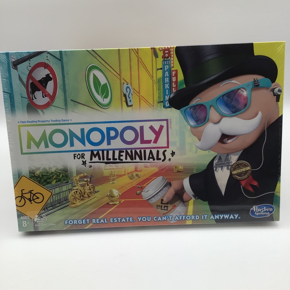 Monopoly For Millennials Hasbro Board Game 2018 New Sealed